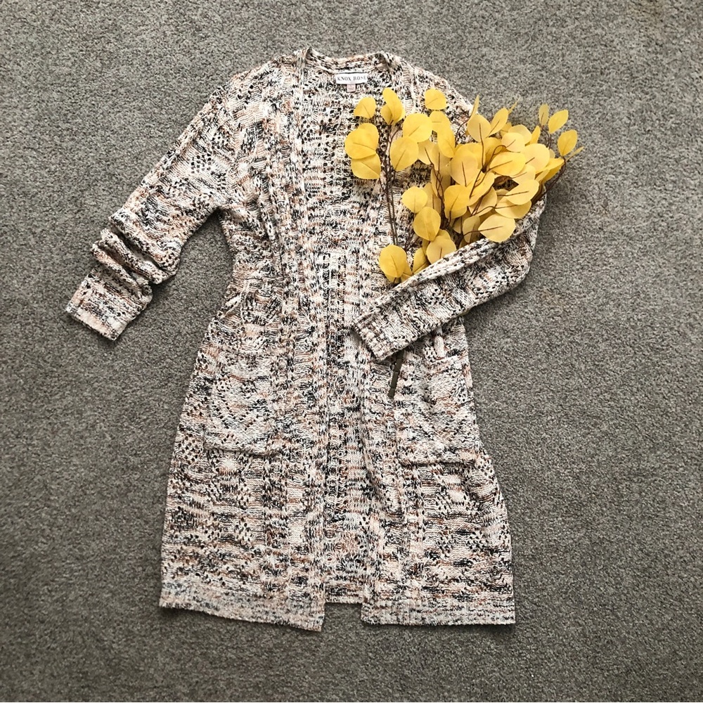Knox rose open crochet cardigan duster